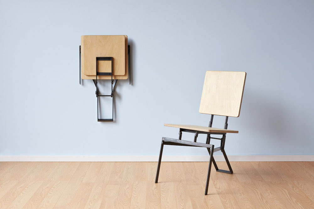 wall hung modern folding chair