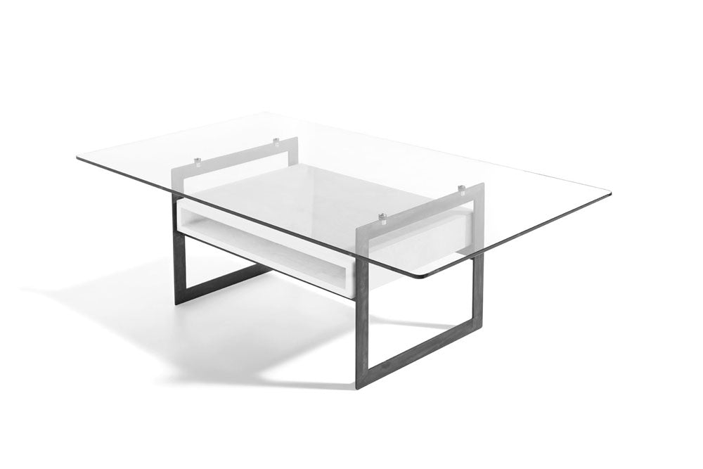 modern white coffee table