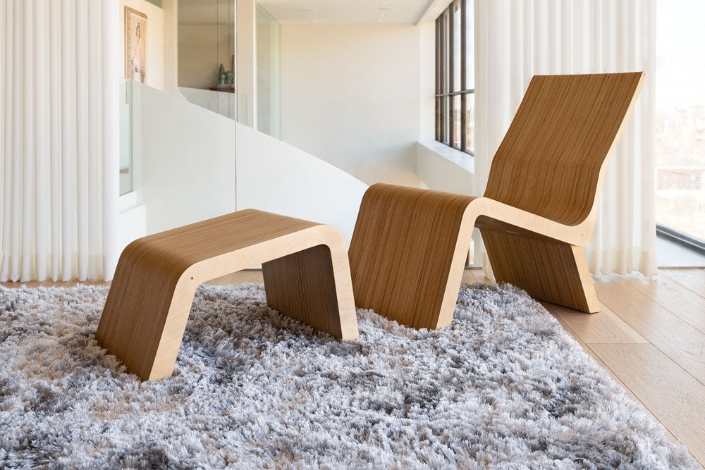 modern lounge chair in luxury space