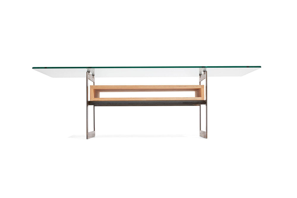 coffee table with floating glass