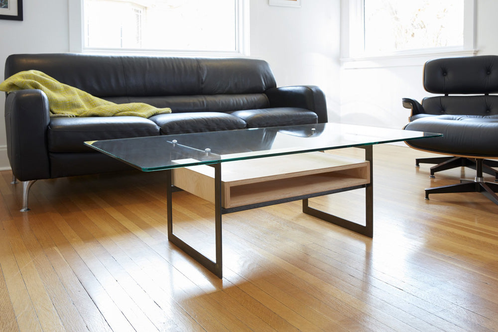 modern coffee table in modern space